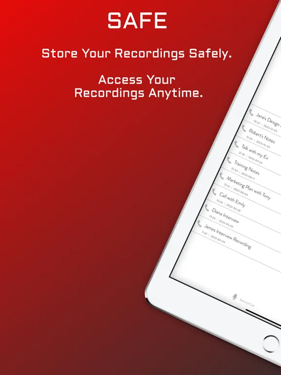 Capturas de pantalla de Phone Call Recorder + iPad 