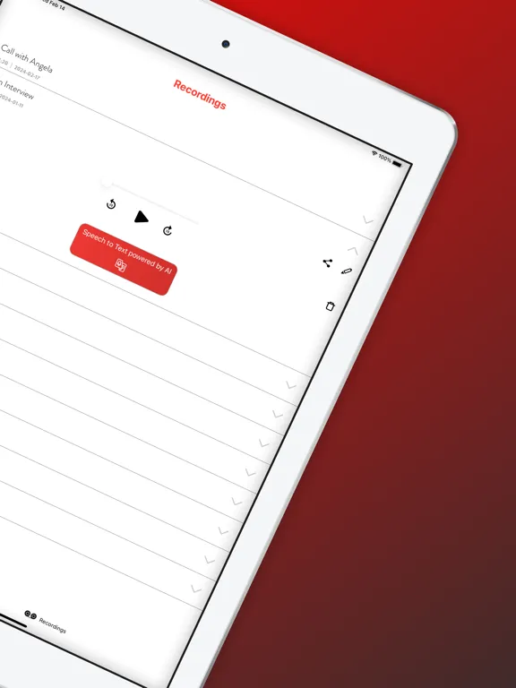 Capturas de pantalla de Phone Call Recorder + iPad 