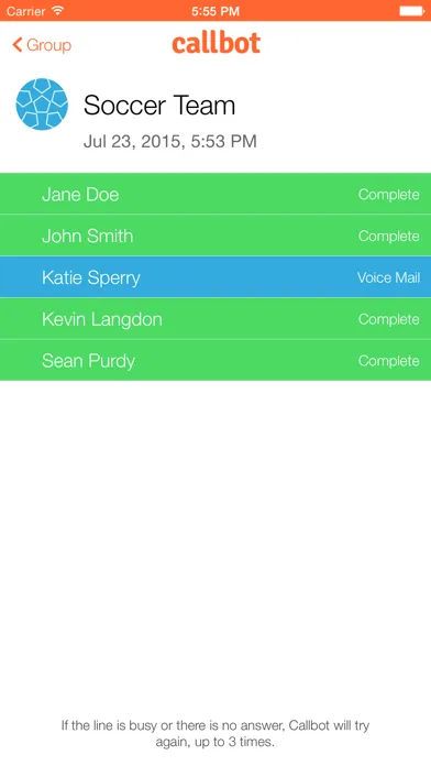 Capturas de tela do Callbot - Automated Calling