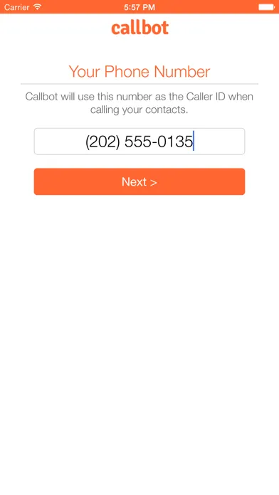 Capturas de tela do Callbot - Automated Calling
