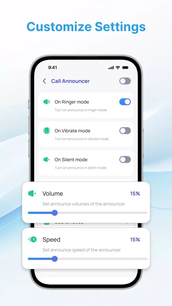Capturas de tela do Caller Name Announcer