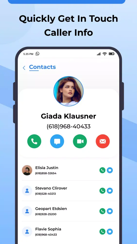 CallPrime: Contacts & Messages Screenshots