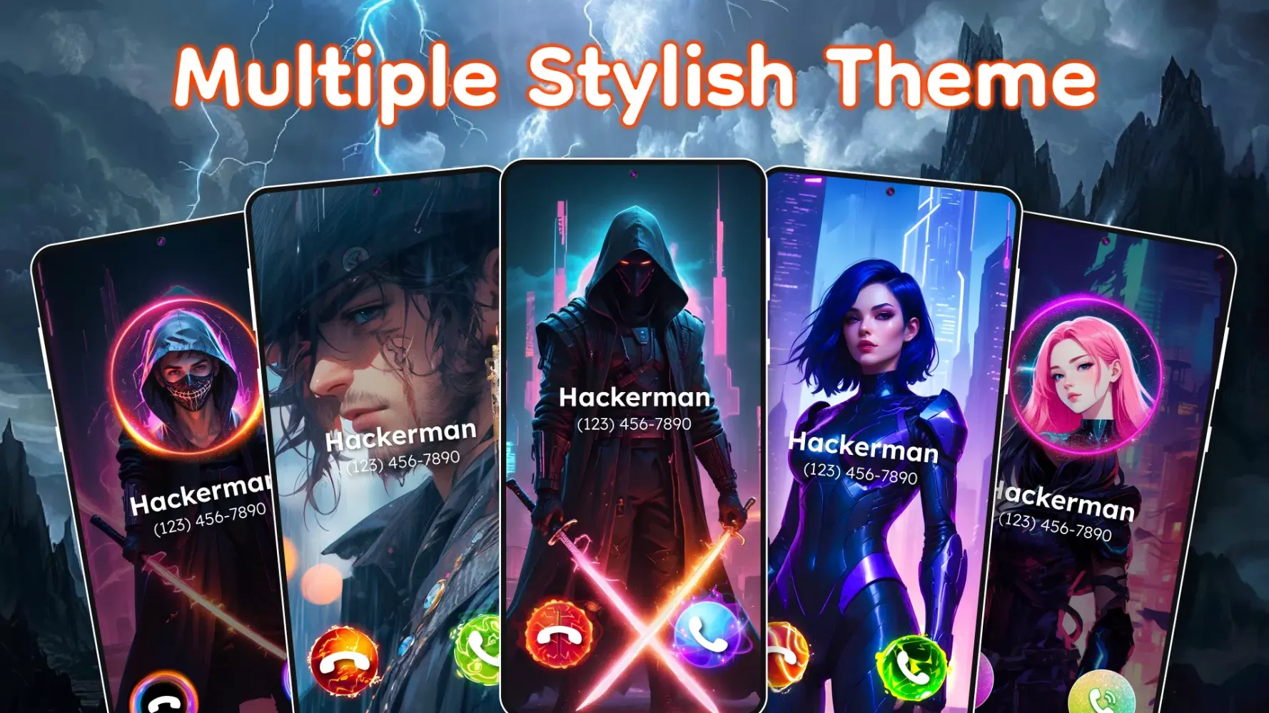Screenshot di Color Call Theme & Call Screen