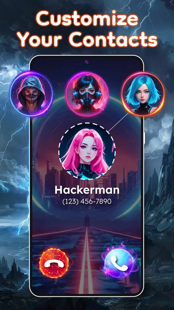 Screenshot di Color Call Theme & Call Screen