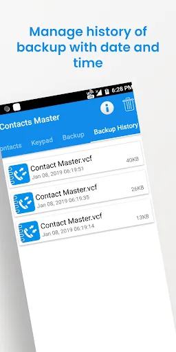 Capturas de tela do Advanced Contacts Manager