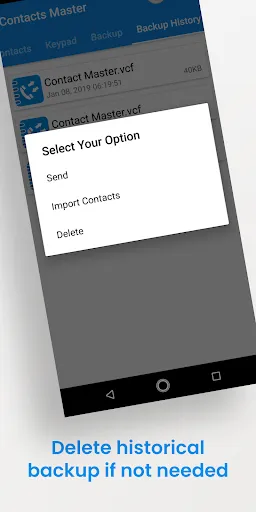 Capturas de tela do Advanced Contacts Manager