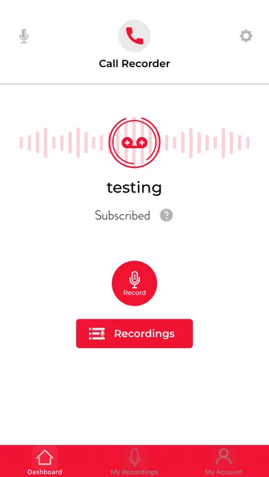 ภาพหน้าจอของ Call Recording App