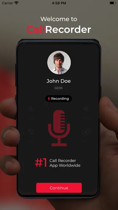 ภาพหน้าจอของ Call Recording App