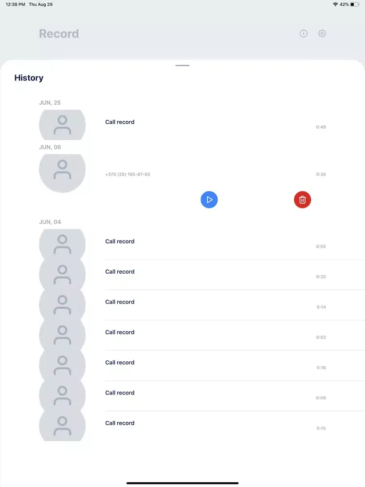 Captures d'écran de Call Recorder 24: record calls iPad 