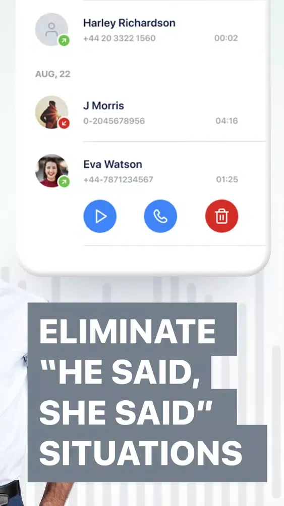Captures d'écran de Call Recorder 24: record calls