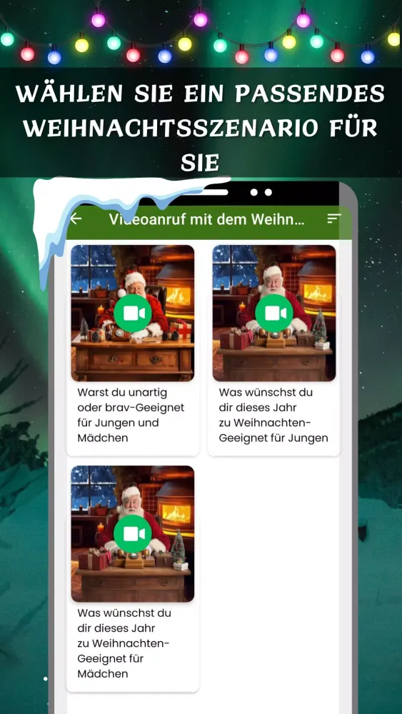 weihnachtsmann anrufen deutsch स्क्रीनशॉट