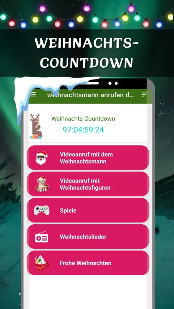 weihnachtsmann anrufen deutsch स्क्रीनशॉट