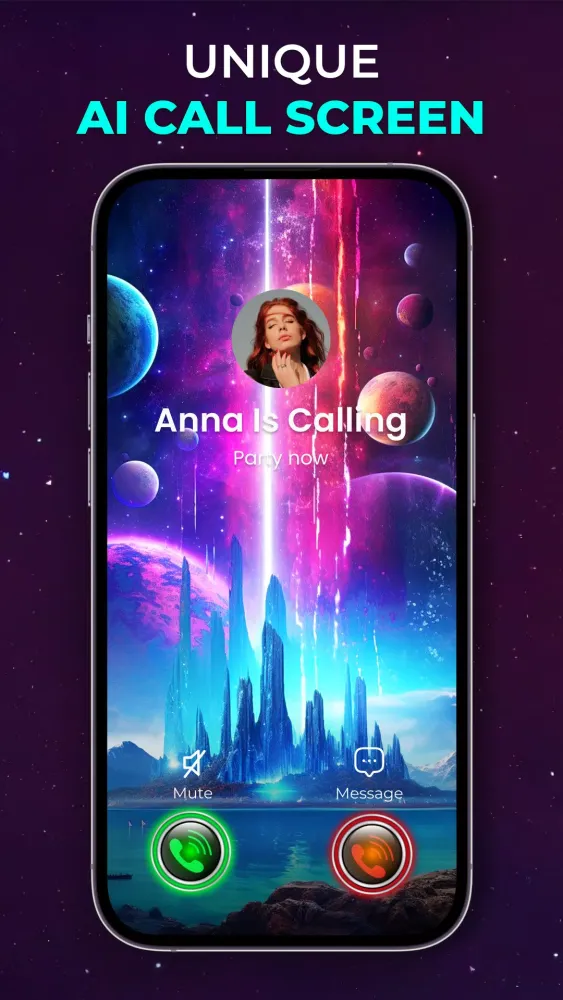 Capturas de tela do Color phone Call Screen Theme