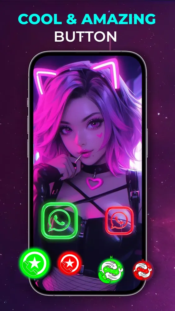 Capturas de tela do Color phone Call Screen Theme