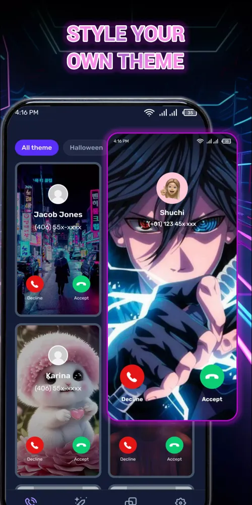 Color Call Theme, Call Screen應用截圖