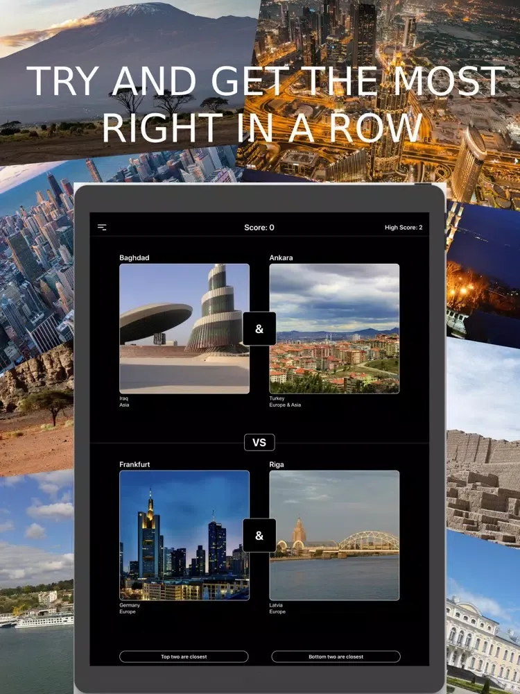 Capturas de tela do The closest or furthest game iPad 