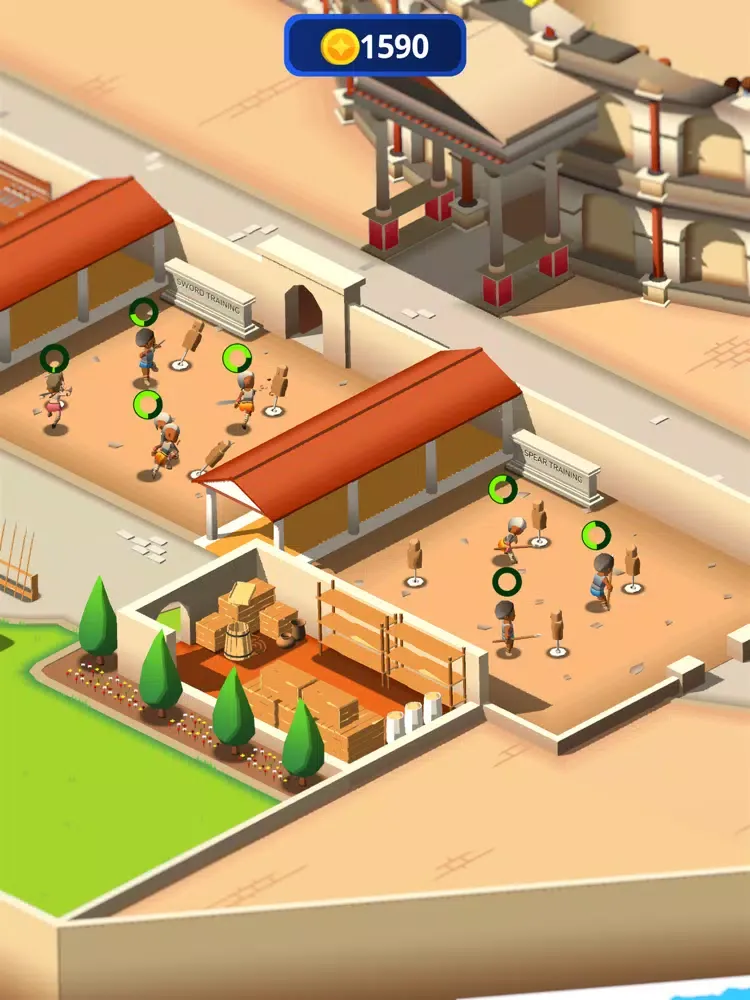 Tangkapan layar Gladiator Training Tycoon iPad 