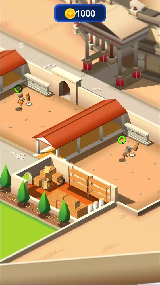 Tangkapan layar Gladiator Training Tycoon