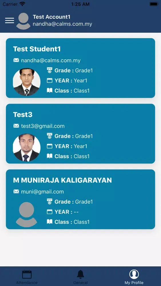 Tangkapan layar Attendance Notification