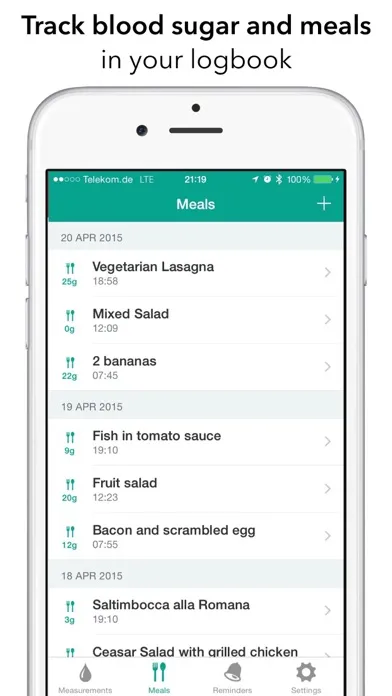 Tangkapan skrin Diabetes App •