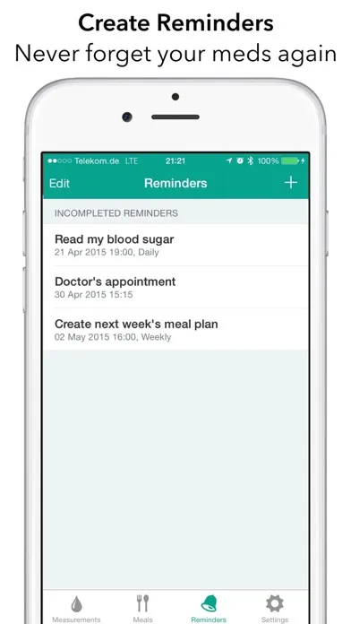 Tangkapan skrin Diabetes App •