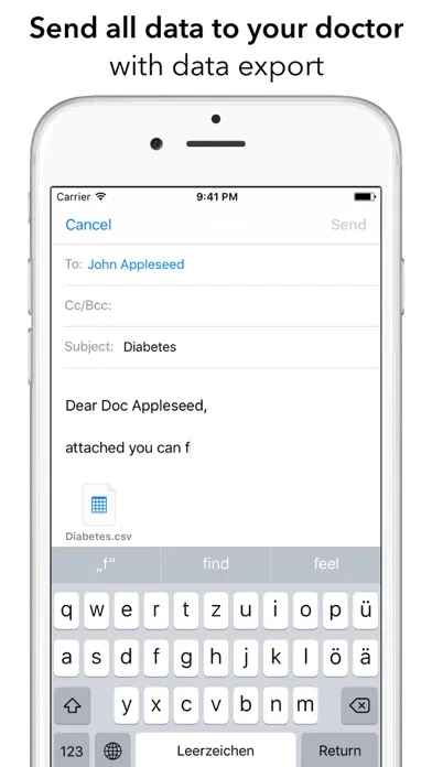 Tangkapan skrin Diabetes App •
