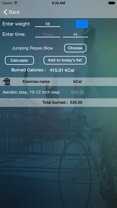 Calories Burned And Intake Ekran Görüntüleri