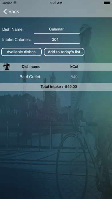 Calories Burned And Intake Ekran Görüntüleri
