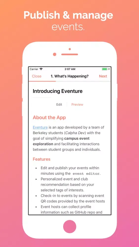 Eventure Screenshots