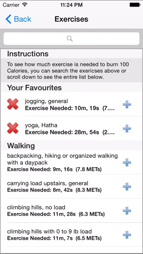 How Much Exercise Calorie Calculator - Exercise Needed for a Given Calories Burned Screenshots
