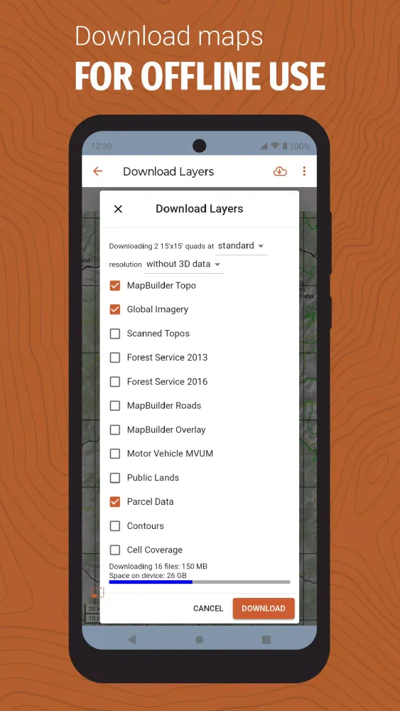 Capturas de pantalla de CalTopo