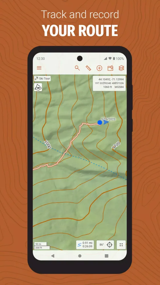 Capturas de pantalla de CalTopo