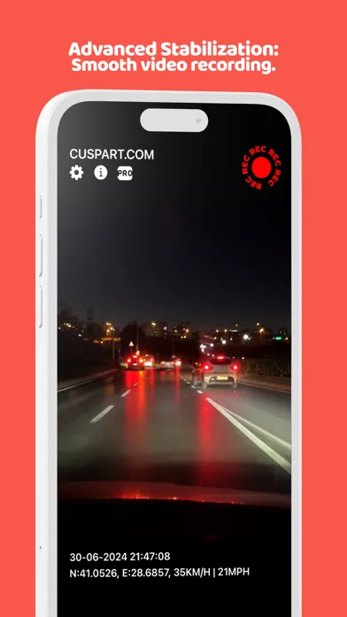 Cuspart: Dash Cam Lite Ekran Görüntüleri