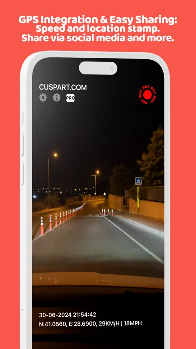 Cuspart: Dash Cam Lite Ekran Görüntüleri