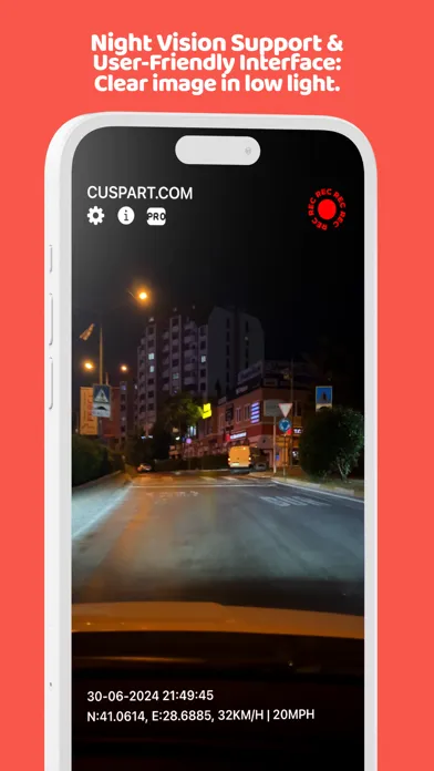 Cuspart: Dash Cam Lite Ekran Görüntüleri