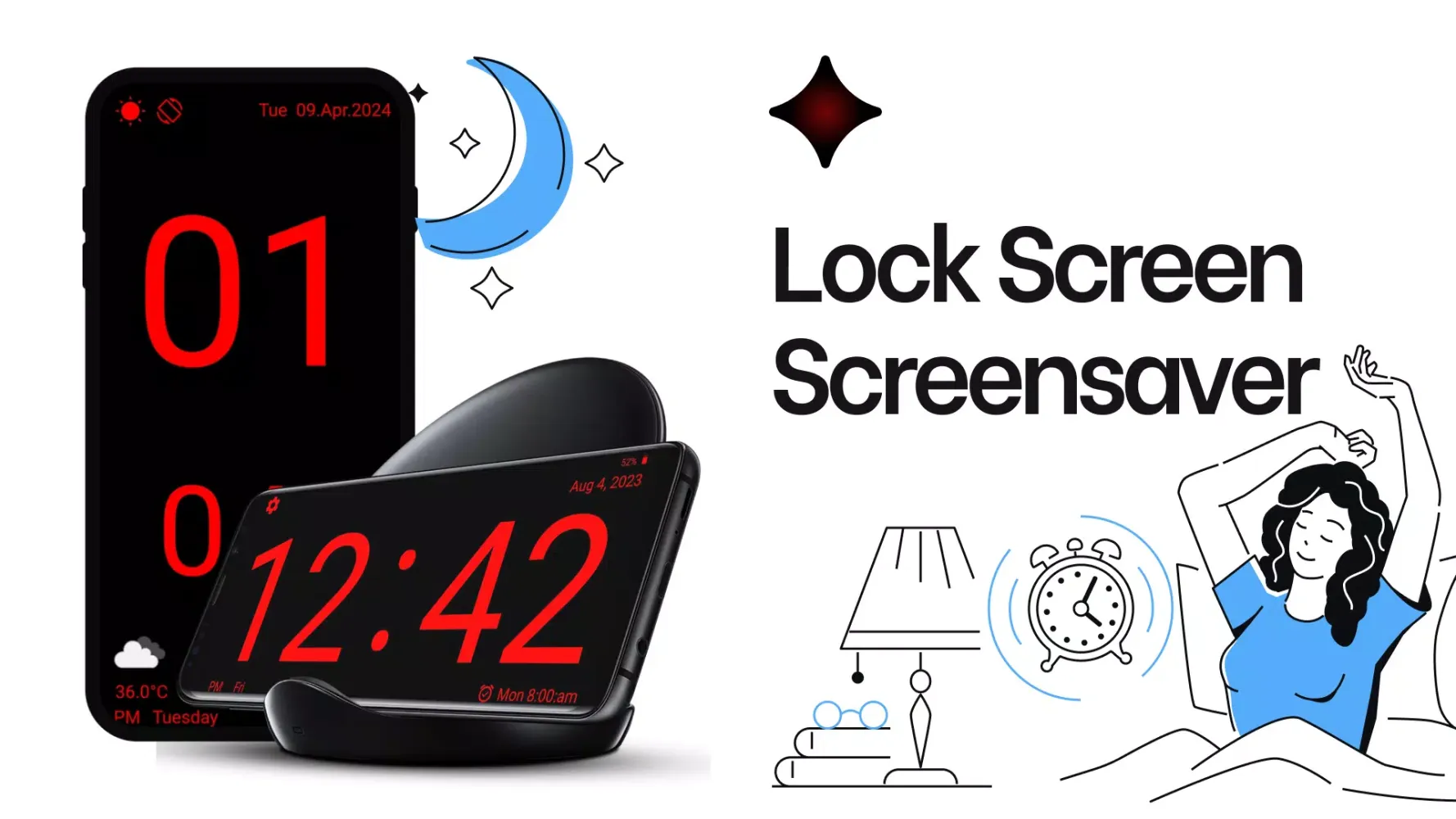 Huge Digital Clock Widget স্ক্রিনশট