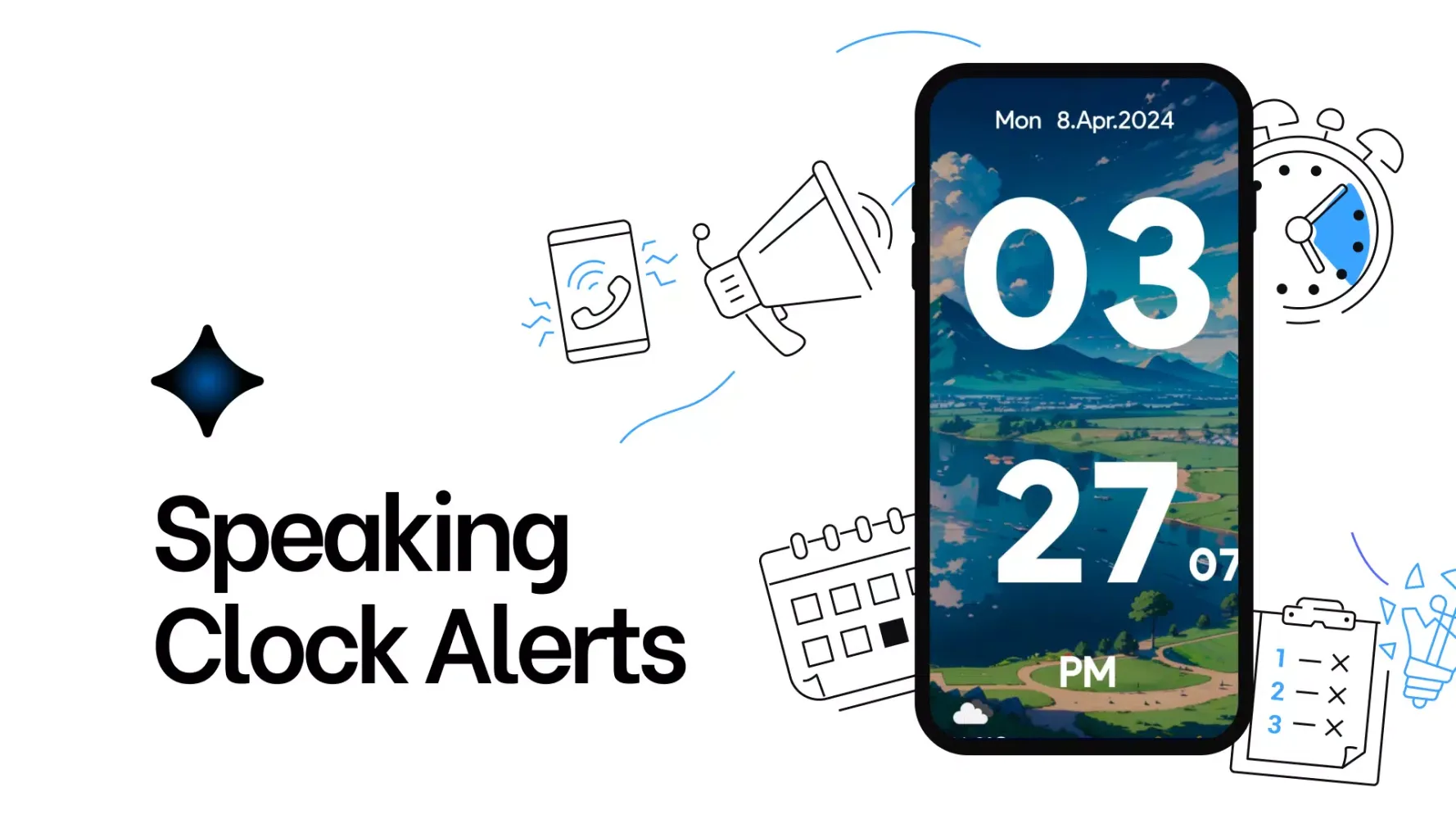 Huge Digital Clock Widget স্ক্রিনশট