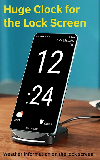 Huge Lock Screen Clock應用截圖