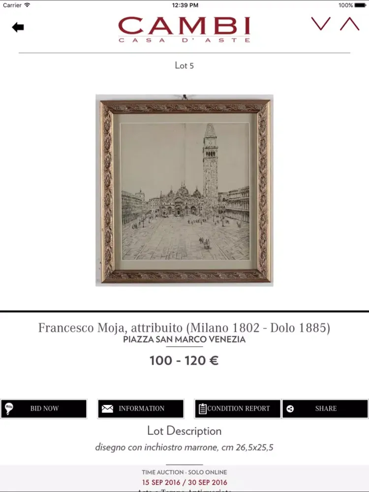 Screenshot di Cambi Casa d'aste iPad 