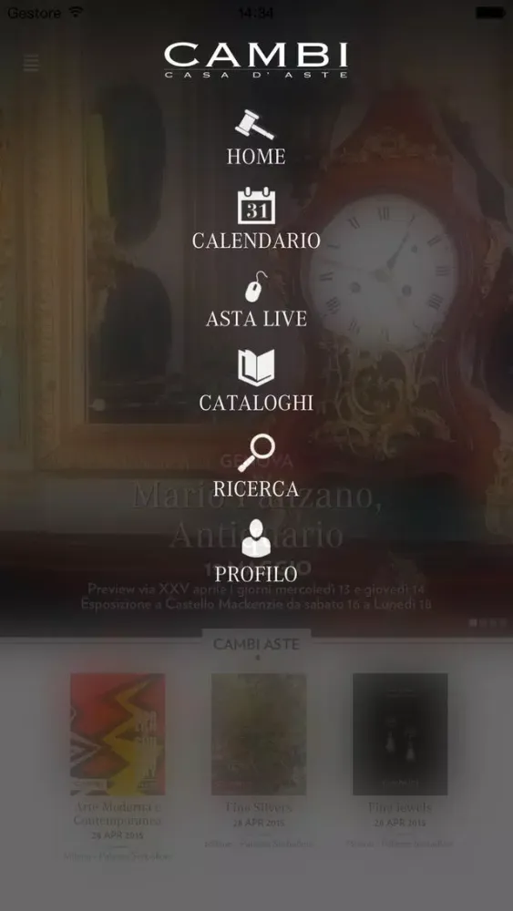 Screenshot di Cambi Casa d'aste