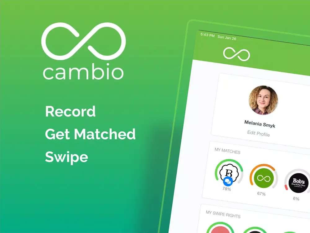 Tangkapan skrin Cambio: Video Job Matching iPad 