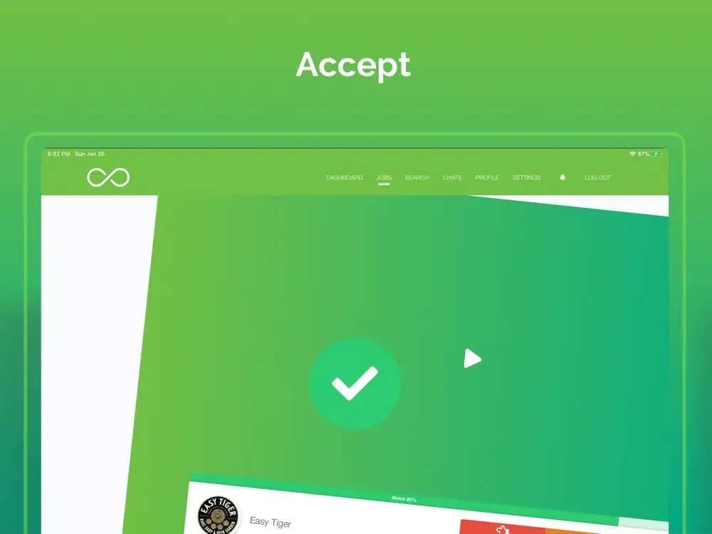 Tangkapan skrin Cambio: Video Job Matching iPad 
