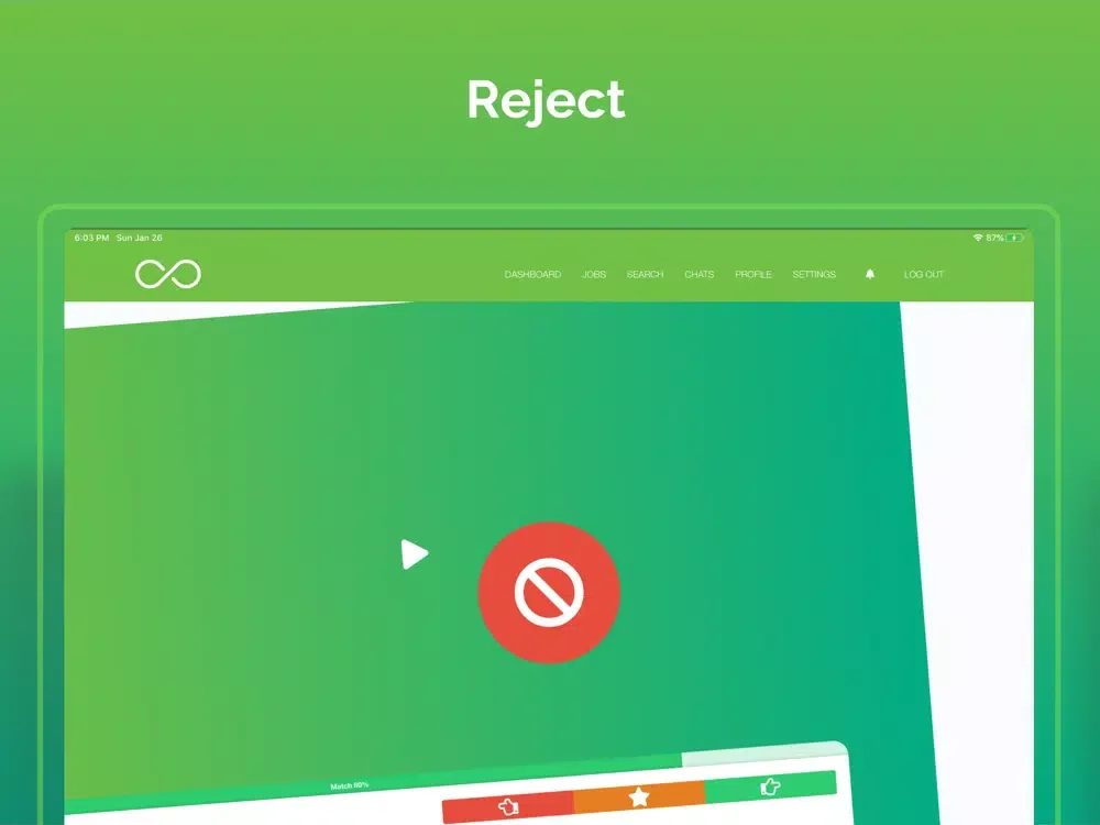 Tangkapan skrin Cambio: Video Job Matching iPad 