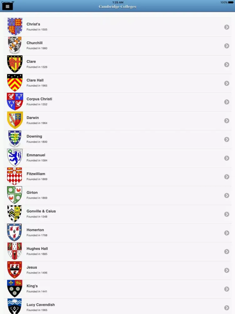 CamColleges iPad  Screenshots