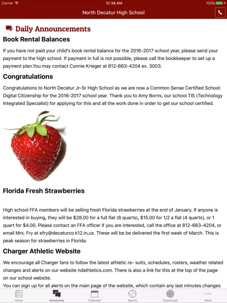 North Decatur Junior-Senior High School - Indiana iPad 應用截圖