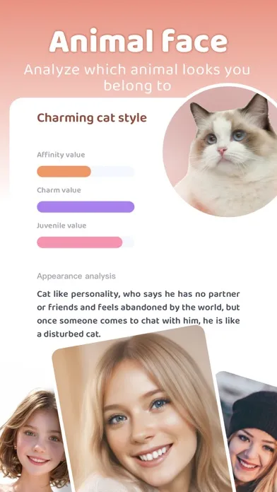 AnimalFace-face types test スクリーンショット