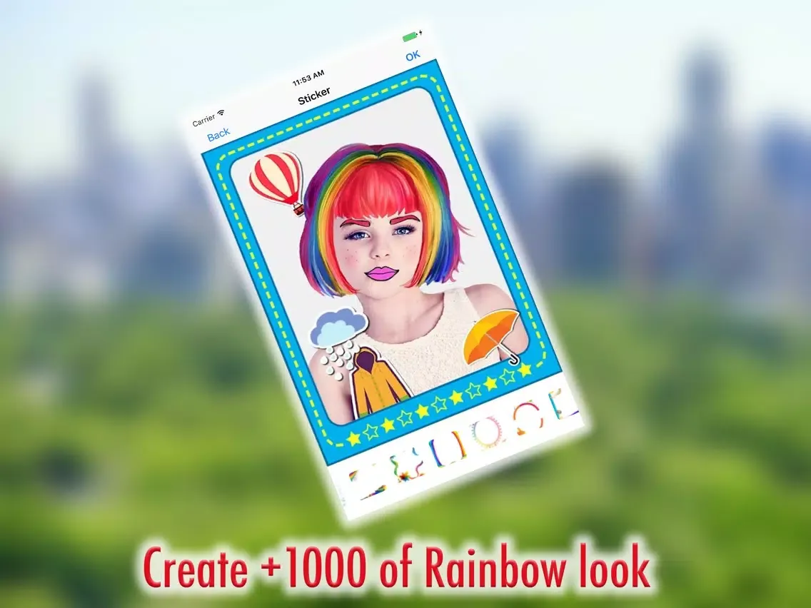 Capturas de pantalla de Crazy Rainbow Photo Effects & Sticker & Filter iPad 