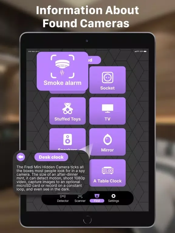 Hidden Camera Finder Detector iPad  스크린샷