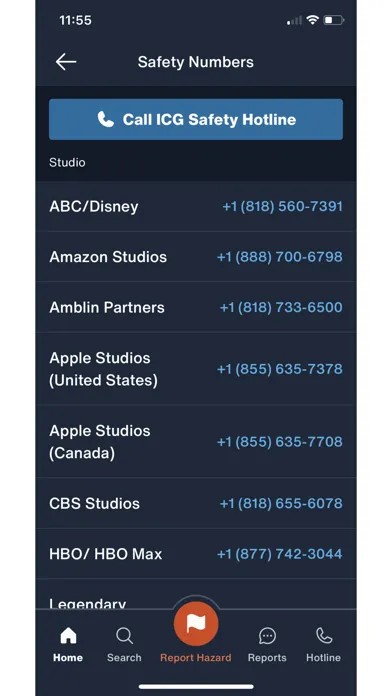 ICG Safety Screenshots