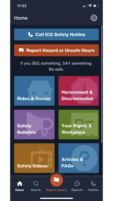ICG Safety Screenshots